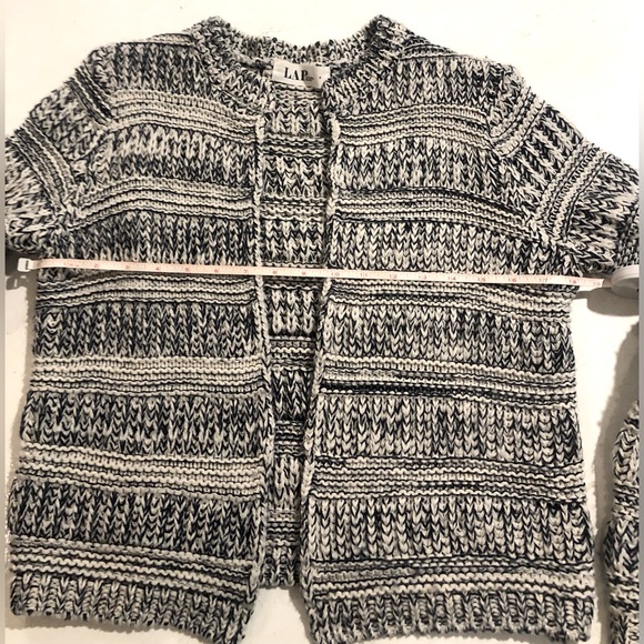 LAP Los Angeles Project cardigan sweater - blue and cream, women’s small - Picture 6 of 8